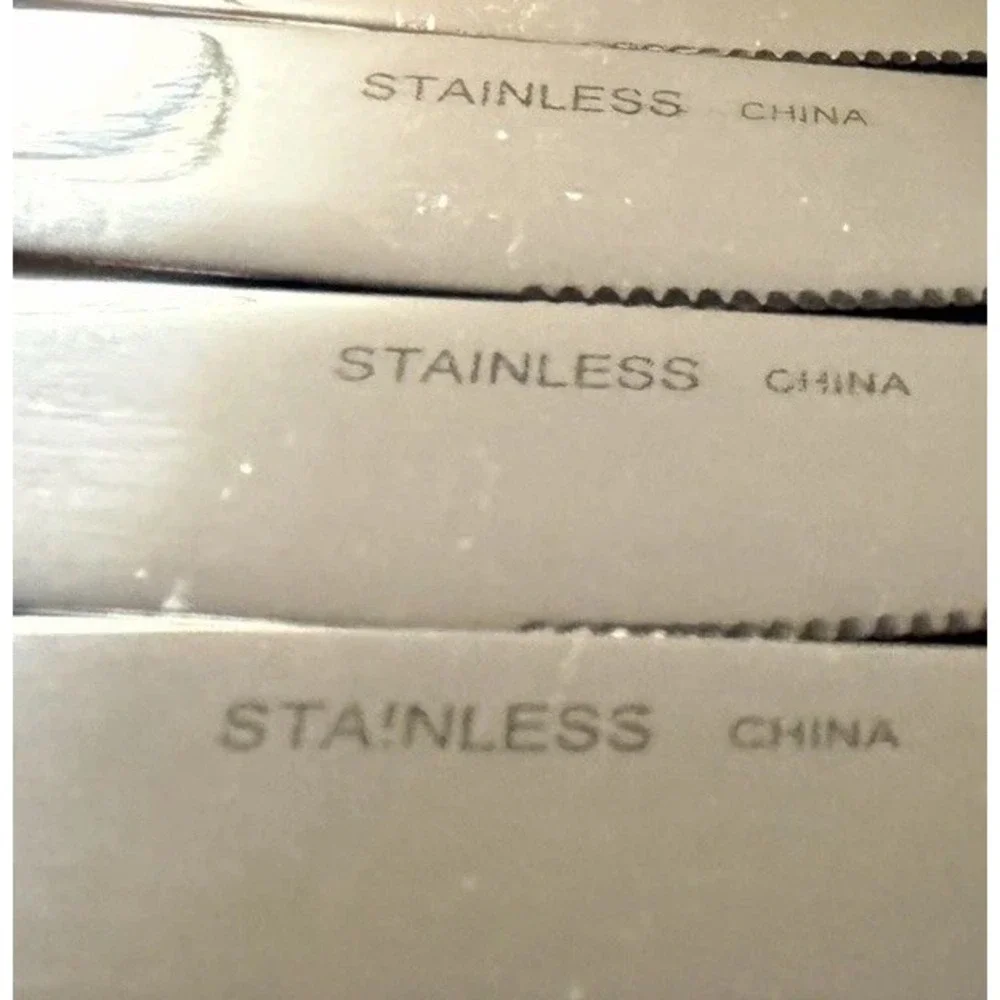 Mainstays Pierremont Stainless Steel Dinner Knives Set of 4 Basketweave